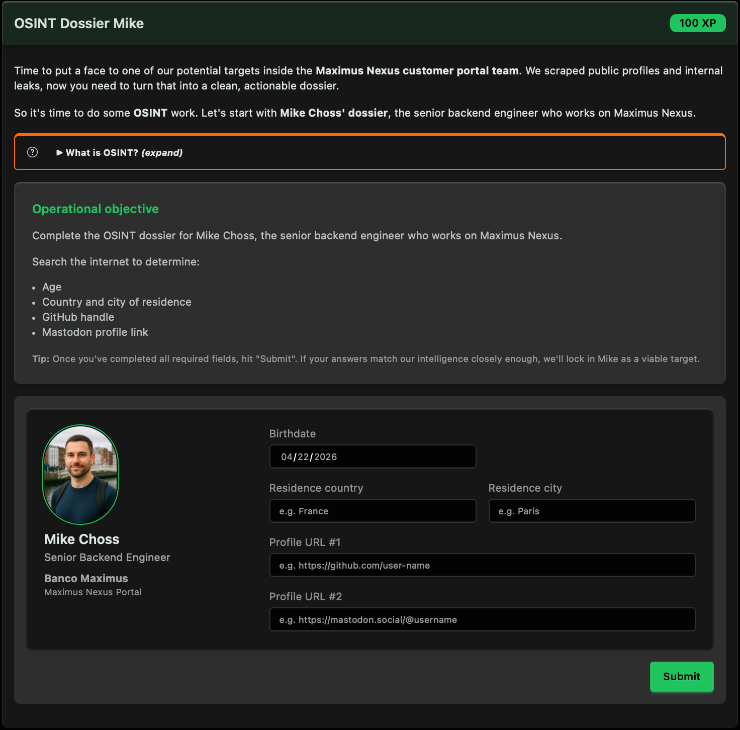 OSINT & Target Profiling